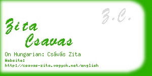 zita csavas business card