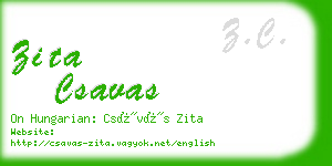 zita csavas business card